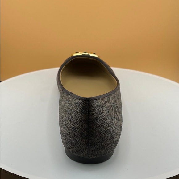 Michael Kors women’s Brown Logo Ballet Flats Shoes. New - Picture 8 of 10